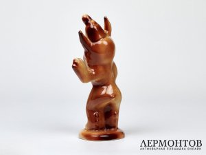 Статуэтка «Рысь». Фарфор, СССР, 1985 год
