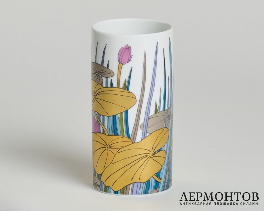 Ваза «Кувшинки». Фарфор, Rosenthal, Германия, 1989 год