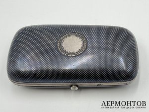 Портсигар с чернью. Россия, Г. Клингерт, 19 век. Серебро 84 проба.