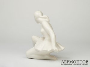 Статуэтка «Балерина». Керамика, Keramia Znojmo, Чехословакия, 1951–1970 годы