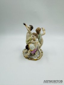 Скульптурная группа «Астрономия». Фарфор, роспись, Meissen, скульптор И. И. Кендлер, Германия, конец 19 века