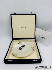 Икорница. Перламутр, серебро 925 пробы, Utopia, Италия
