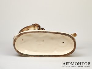 Статуэтка «Охотничьи собаки». Фарфор, Royal Dux, Чехословакия, 1938–1945 годы