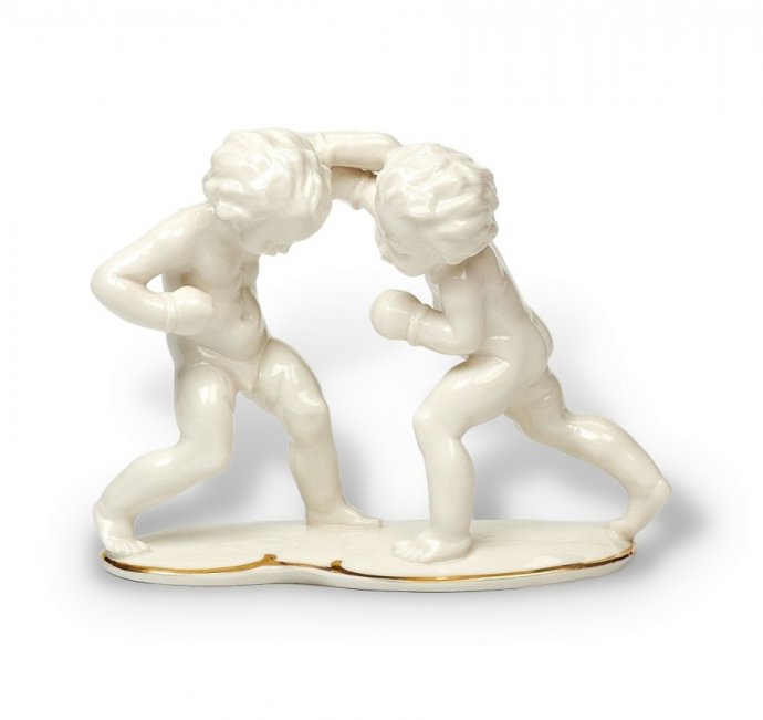 Статуэтка «Боксеры». Фарфор, Lorenz Hutschenreuther, Германия, 1938–1955 годы