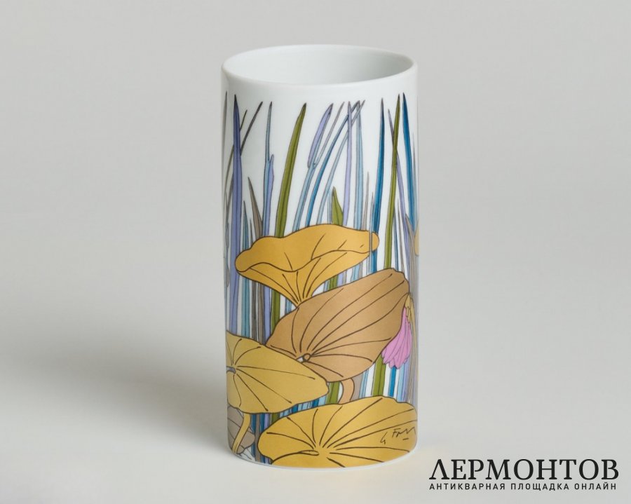 Ваза «Кувшинки». Фарфор, Rosenthal, Германия, 1989 год