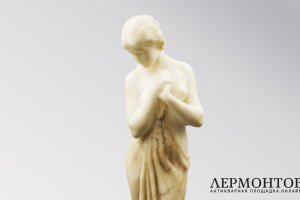Скульптура Обнаженная в стиле Модерн. Германия, начало 20 в. Алебастр, мрамор.
