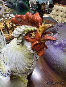 Скульптура «Домашний петух». Фарфор, роспись, Meissen, скульптор И. И. Кендлер, Германия, 1924–1934 годы