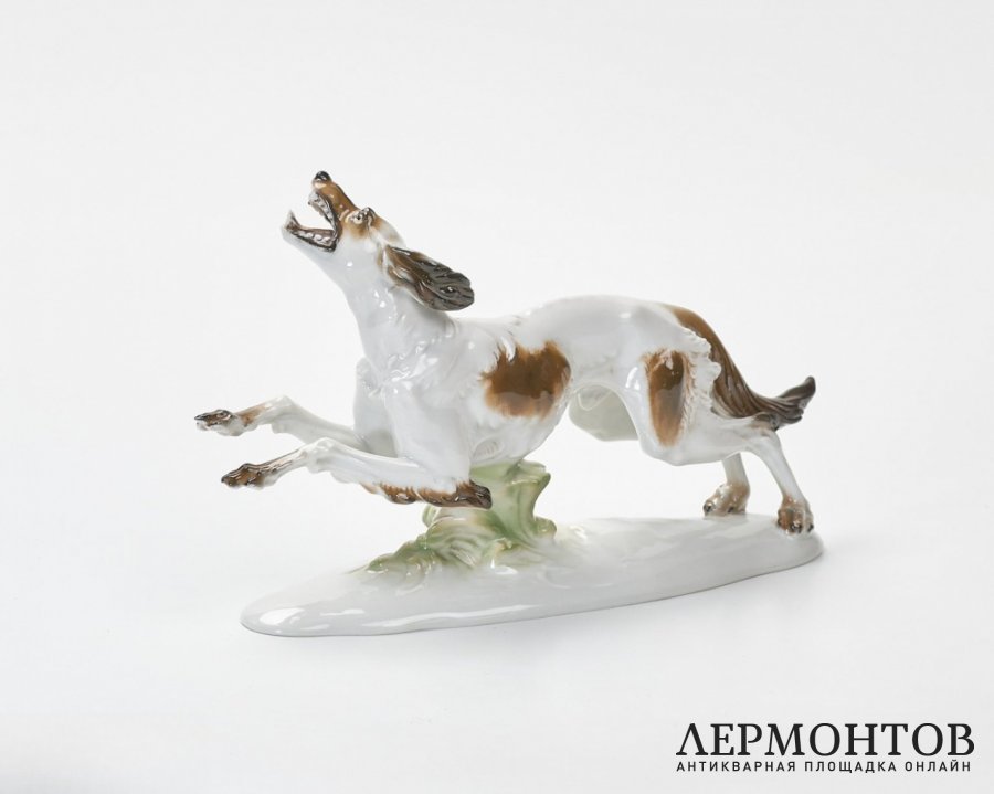 Статуэтка «Бегущая борзая». Фарфор, Rosenthal, Германия