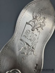 Лопатка для торта. Серебро 84 пробы, мастер ХК, Россия, 1894 год