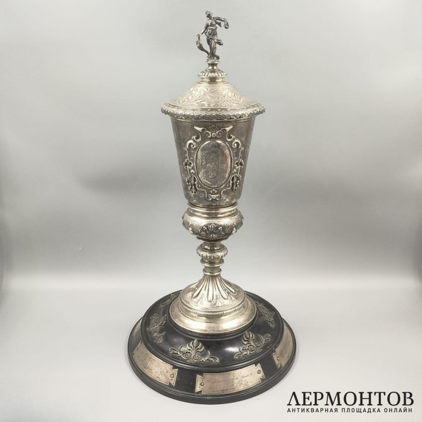 Наградной кубок с фигурой богини победы. Серебро 950 пробы, Австро-Венгрия, конец 19 века