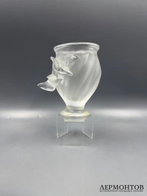 Ваза «Rosine» с двумя голубями. Хрусталь, Lalique, Франция