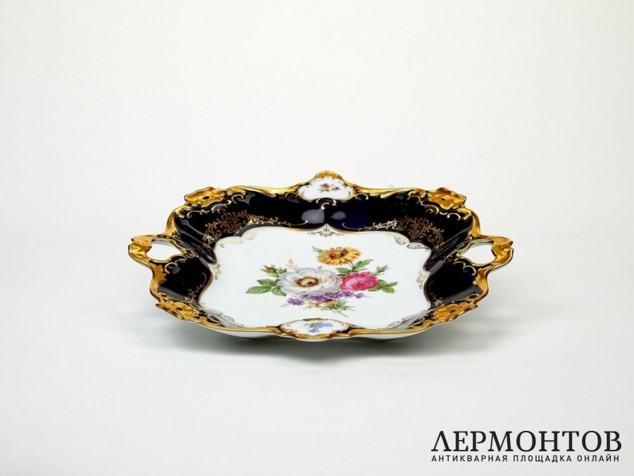 Блюдо с цветочным мотивом. Фарфор, Alka, Германия, 1967–1970 годы