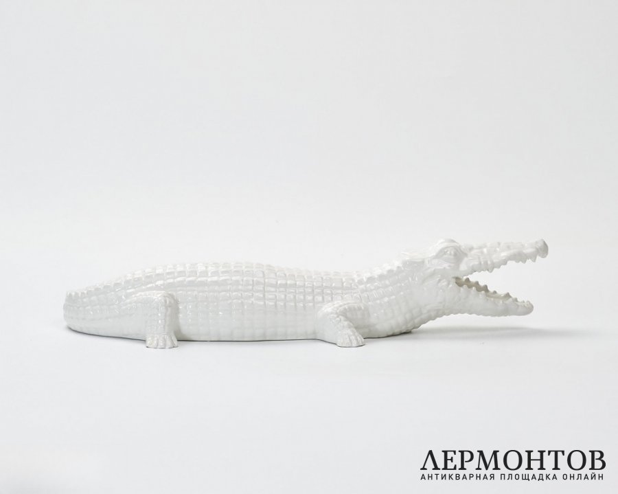 Статуэтка «Крокодил». Керамика, G.B.C. Ceramiche, Италия, 1970-е годы