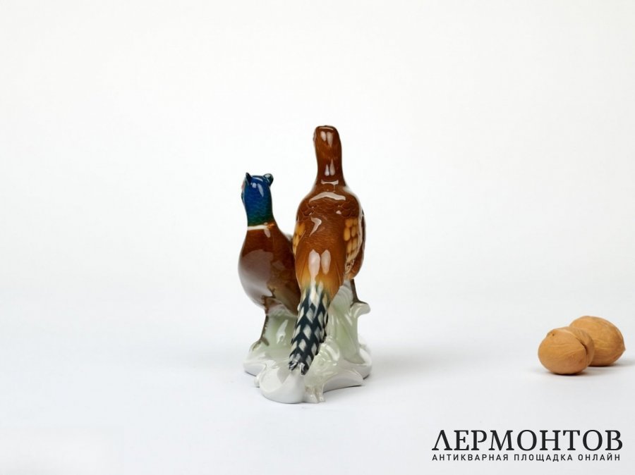 Статуэтка «Фазаны». Фарфор, Metzler & Ortloff, Германия, 1972–1976 годы