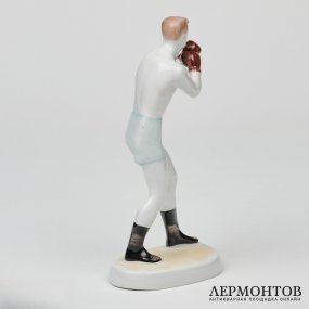 Статуэтка «Боксёр». Фарфор, Hollohaza, Венгрия