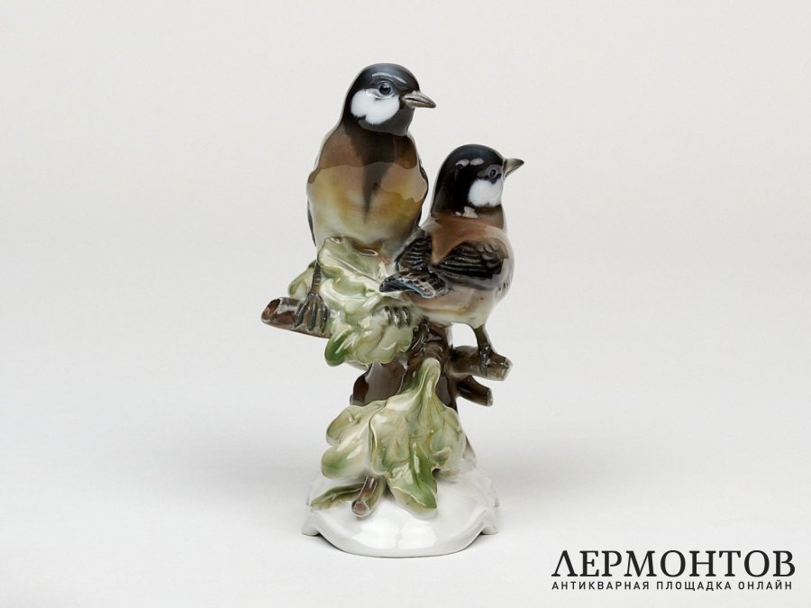 Статуэтка «Синицы». Фарфор, Rosenthal, Германия, 1953 год