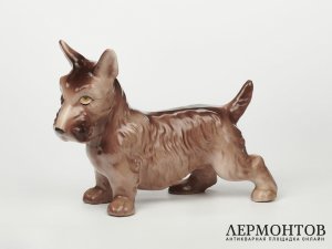 Статуэтка «Скотчтерьер». Фарфор, Ditmar-Urbach, Чехословакия, 1930 год