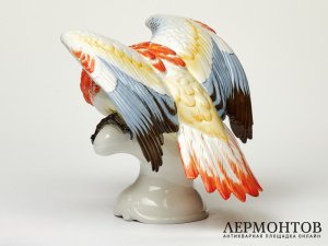 Статуэтка «Попугай». Фарфор, Rosenthal, Германия, 1949 год