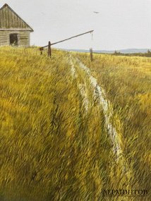 Картина «The flying of grey…». Холст, масло, А. Б. Елагин, Россия, 2008 год