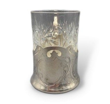 Подстаканник в стиле модерн. Серебро 84 пробы, мастер Постников, Россия, 1908–1917 годы