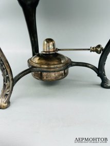 Мармит с горелкой. Металл, серебрение, Meriden Silver Plate Co., США, конец 19 века