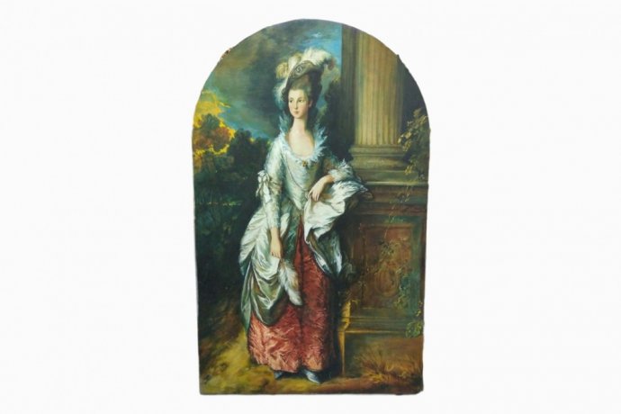 Картина. Дама с пером. Холст, масло. Последняя четверть XX века.