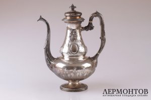 Кофейник в классическом стиле. Veyrat. Серебро 950 пробы. XIX век. Франция