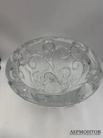 Ваза-чаша «Verone» с голубями. Хрусталь, Lalique, Франция