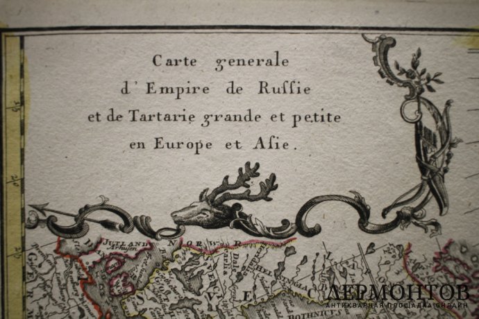 Карта. Географическая карта Российской империи. Иоганн Хасе. Нюрнберг, 1739 год.