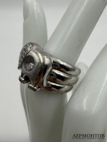 Кольцо «Happy Diamonds Elephant» с бриллиантом. Белое золото 750, Chopard, Швейцария