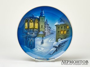 Тарелка настенная «Рождество во Франконии 1972». Фарфор, Rosenthal, Германия