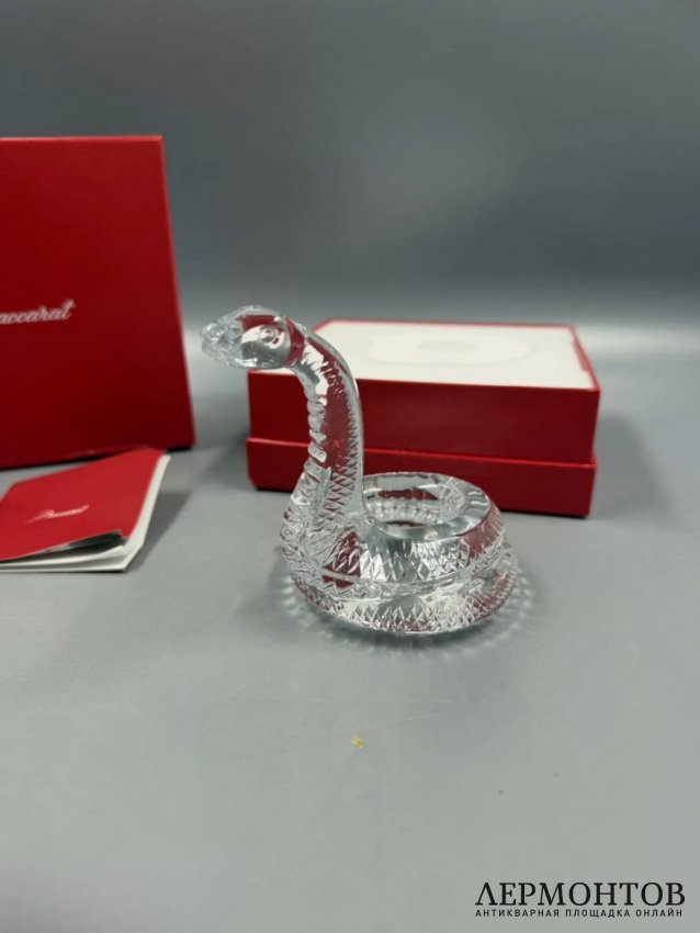 Статуэтка «Кобра». Хрусталь, Baccarat, Франция