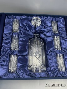 Набор для водки «Imperial»: штоф и 6 стопок. Хрусталь, Faberge