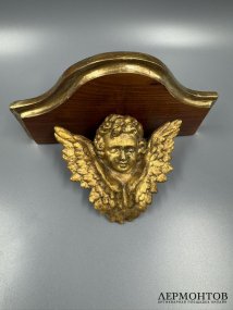 Парные полочки-консоли с амурами. Дерево, резьба, Западная Европа, начало 20 века