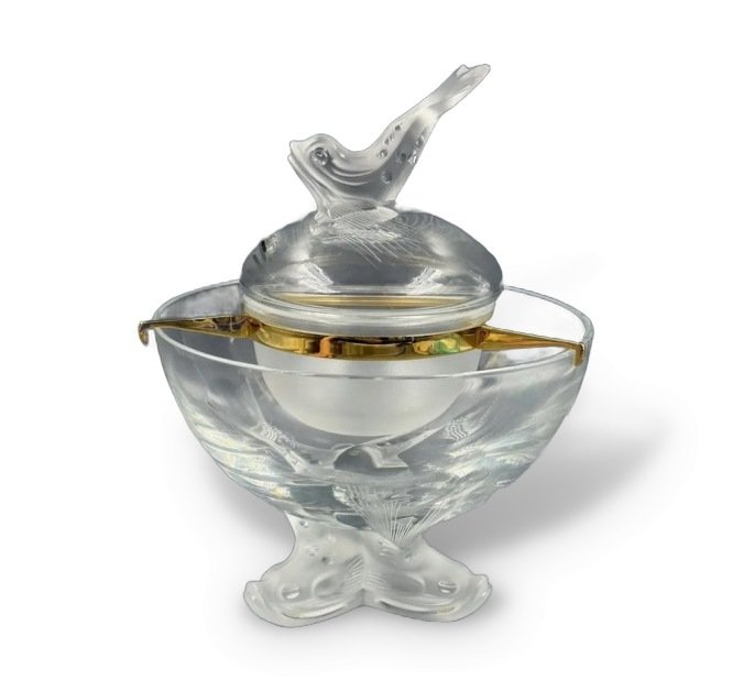 Икорница «Igor». Хрусталь, позолоченный металл, Lalique, Франция