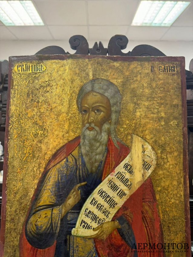 Икона «Святой пророк Иеремия». Дерево, левкас, темпера, Россия, 19 век