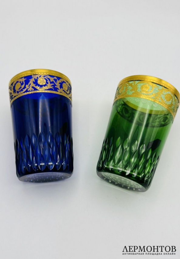 Стакан «Thistle Gold». Цветной хрусталь, Saint-Louis, Франция
