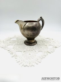 Сливочник на серебряную свадьбу. Серебро 84 пробы, Россия, 1880-е годы
