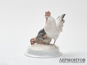 Статуэтка «Петух и курица». Фарфор, Rosenthal, Германия