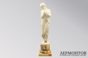 Скульптура Обнаженная в стиле Модерн. Германия, начало 20 в. Алебастр, мрамор.