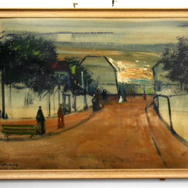 Картина. Сильвен Виньи. Городской пейзаж