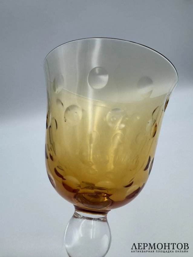 Бокал «Bubbles», медовый. Хрусталь, Saint-Louis, Франция, 1992 год
