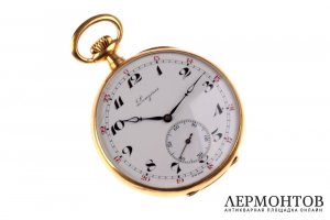 Открытые карманные часы Longines. Золото 750. Швейцария