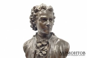 Бюст Моцарт. Франция, Париж, А. Карье-Беллез, 1860-е гг. Бронза, камень.