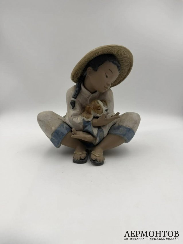 Статуэтка «Лучший друг мальчика». Фарфор грес, Lladro, скульптор Francisco Polope, Испания, 1992–2004 годы