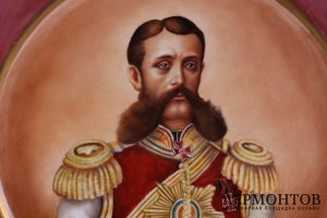 Декоративная тарелка Генерал Николай Николаевич Шипов. Россия, 20 век, художник Б.А.