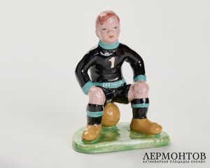 Статуэтка «Футболист». Терракота, Izsépy Margit, Венгрия, 1950-е годы
