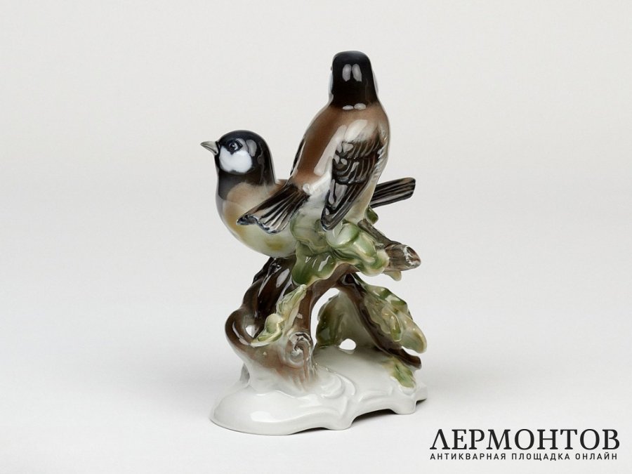 Статуэтка «Синицы». Фарфор, Rosenthal, Германия, 1953 год