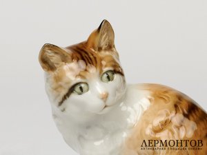 Статуэтка «Кошка». Фарфор, Lorenz Hutschenreuther, Германия, 1955–1968 годы