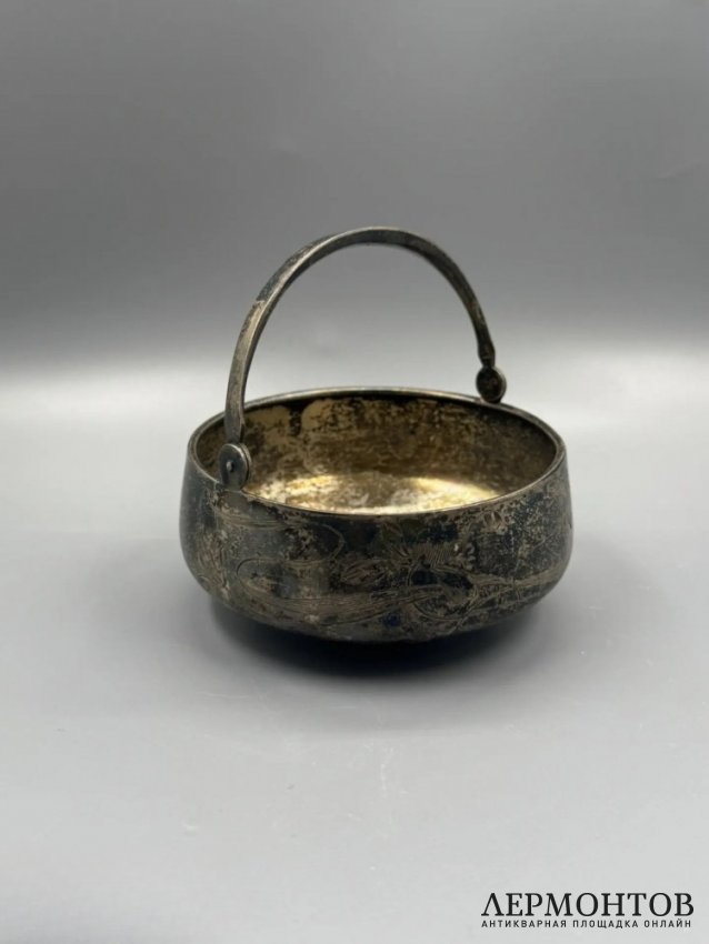Ваза-конфетница в стиле модерн. Серебро 84 пробы, Россия, 1899–1908 годы